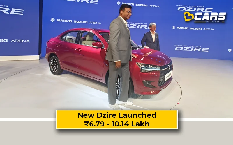 2024 Maruti Dzire (New Gen) Launched At Rs. 6.79 Lakh