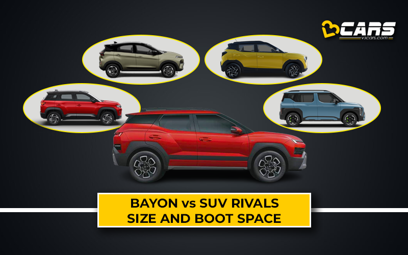 Hyundai Bayon vs Brezza And Nexon - Size And Boot Space