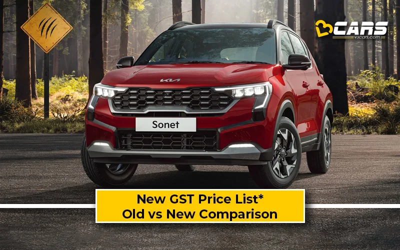 Kia Sonet — New GST Rate List