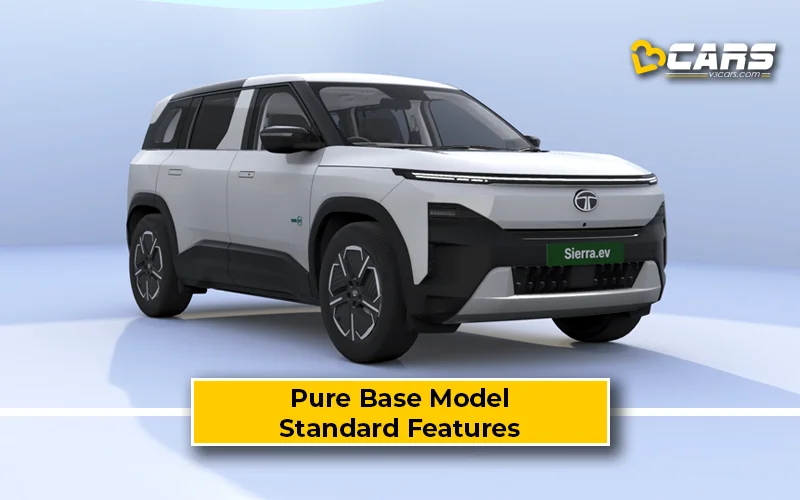 Tata Sierra EV Pure Features (Sierra EV Base Model @ Rs. 18.79 Lakh)