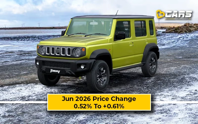 Maruti Suzuki Jimny 2026 Jun Price Change — Hiked Up To 7.5k