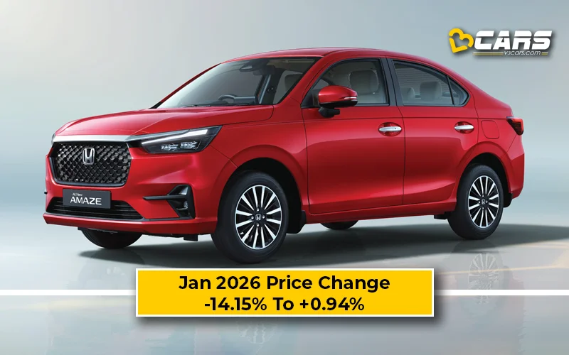 First Spot: Honda Amaze 2026 Jan Price Change — Hiked Up To 7k
