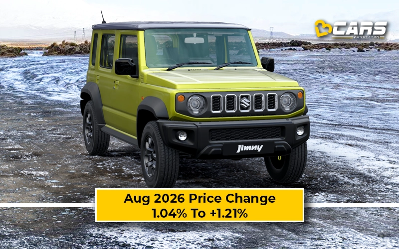 Maruti Suzuki Jimny 2026 Aug Price Change — Hiked Up To 15k