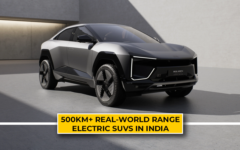 Electric SUVs With 500km+ Real-World Range In India