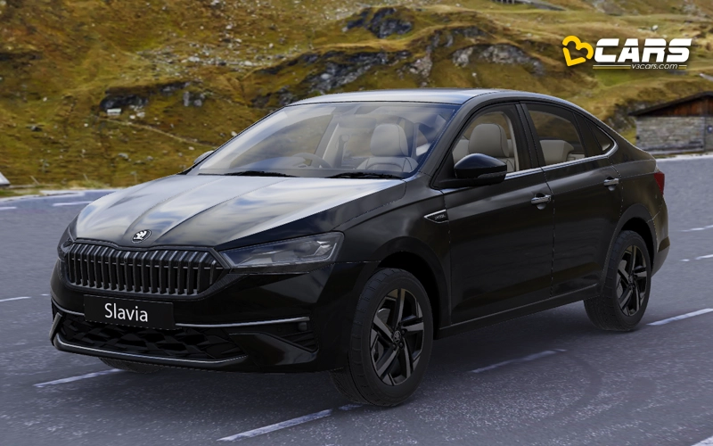 2026 Skoda Slavia Facelift Black Colour