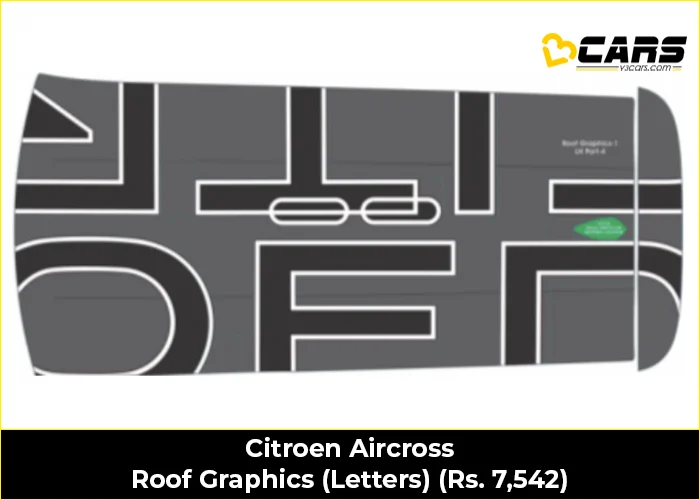 Citroen Aircross Roof Graphics (Letters) (Rs. 7,542)