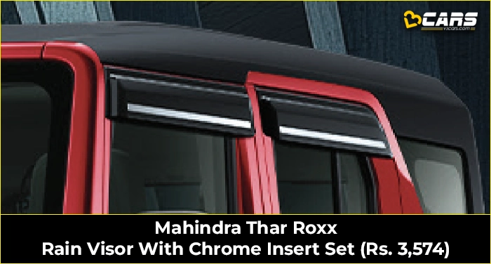 Mahindra Thar Roxx Rain Visor With Chrome Insert Set