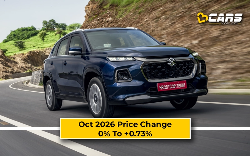 Maruti Suzuki Grand Vitara 2026 Oct Price Change - Hiked Up To 10k