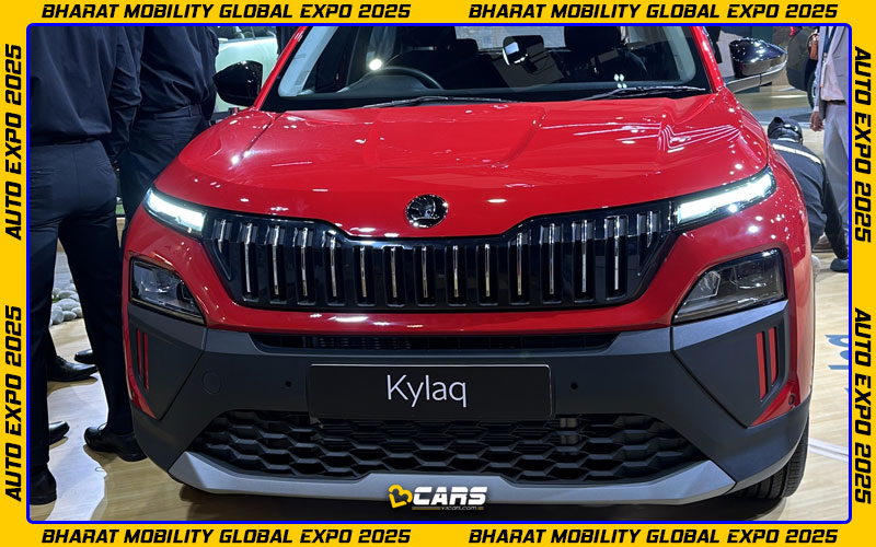 246122skoda kylaq showcased auto expo 2025 front exterior