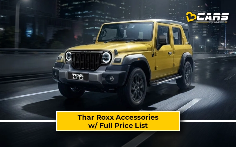 2026 Mahindra Thar Roxx Accessories Price List