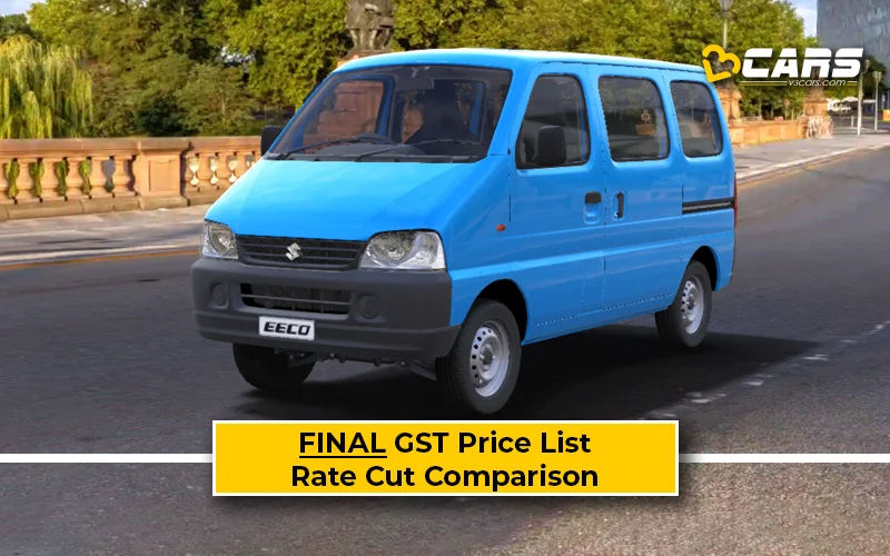 Final Maruti Eeco Price List After GST Rate Cut (Confirmed)