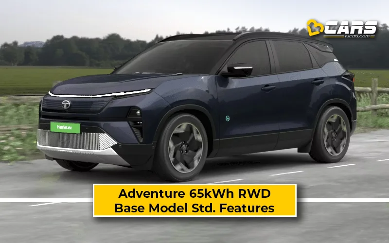 Tata Harrier EV 2025 Standard Features — Base Model 65kWh (Adventure)