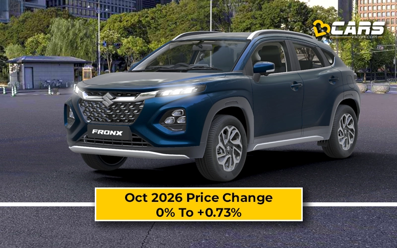 Maruti Suzuki Fronx 2026 Oct Price Change - Hiked Up To 5k