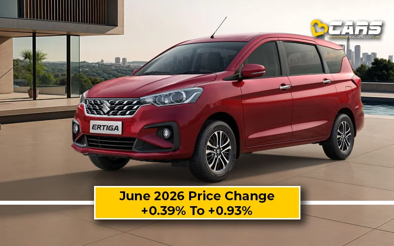 First Spot: Maruti Suzuki Ertiga June Price Change — Hiked Up To Rs. 10k