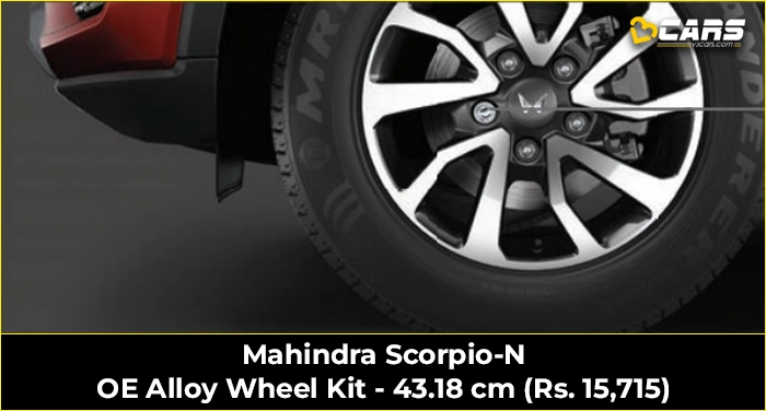 Mahindra Scorpio-N OE Alloy Wheel Kit - 43.18 cm