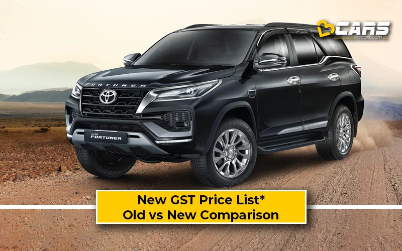 Toyota Fortuner — New GST Rate List