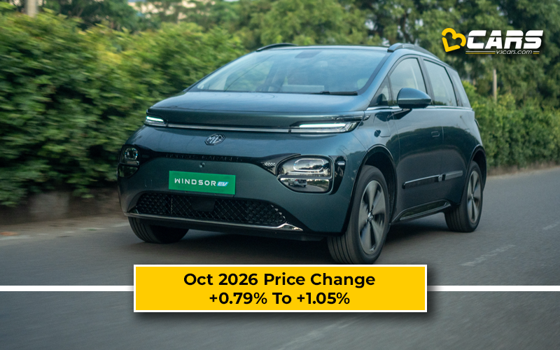 MG Windsor EV 2026 Oct Price Change — Hiked By 15k