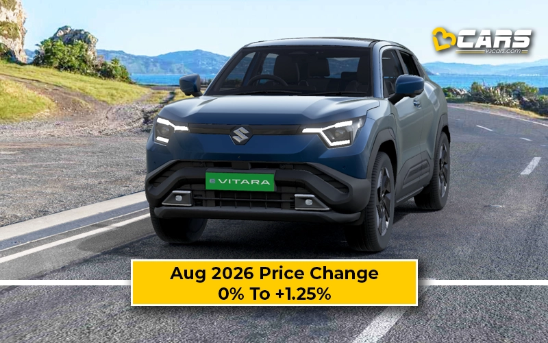 Maruti Suzuki EVitara 2026 Aug Price Change — Hiked Up To 20k
