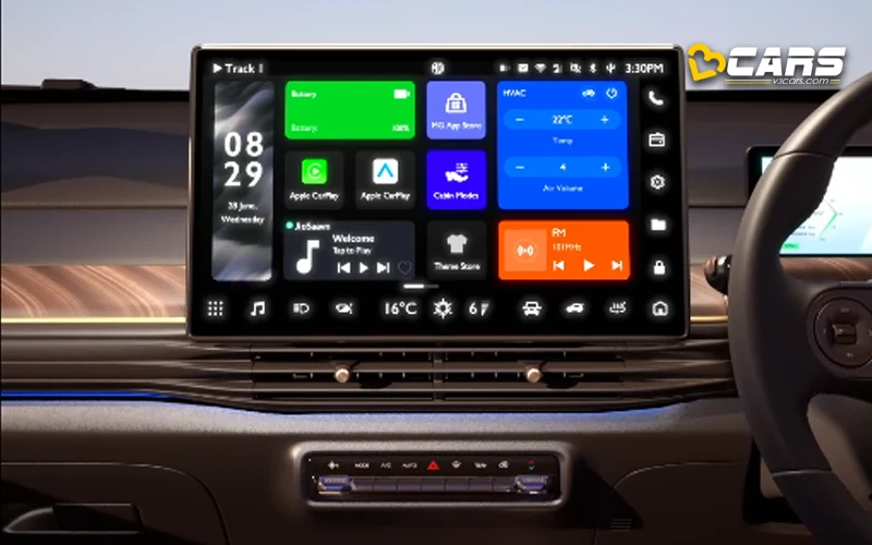 434396mg windsor ev infotainment system