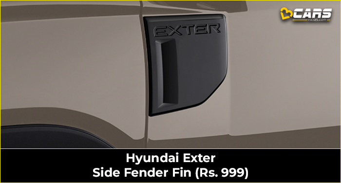 Hyundai Exter Side Fender Fin (Rs. 999)