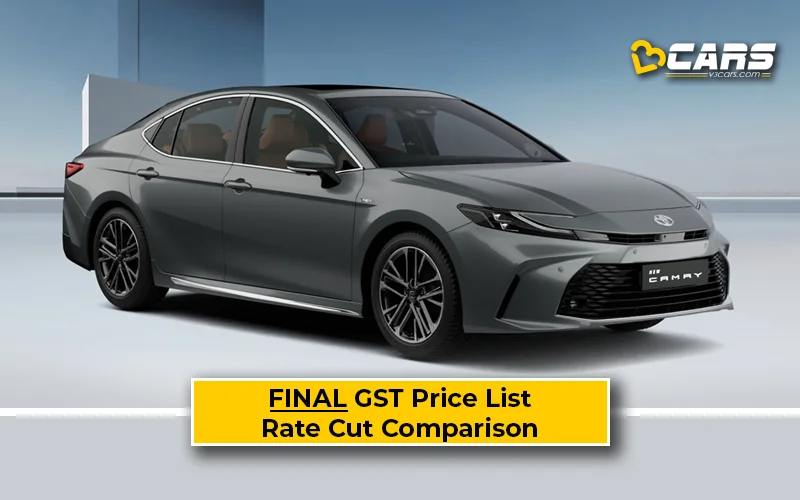 Final Toyota Camry Price List After GST Rate Cut (Confirmed)