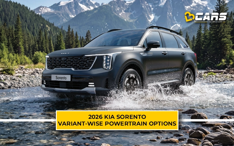 2026 Kia Sorento Variant-Wise Engine, Transmission Options