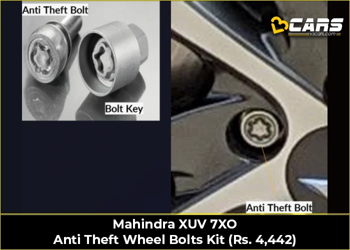 Mahindra XUV 7XO Anti Theft Wheel Bolts Kit (Rs. 4,442)