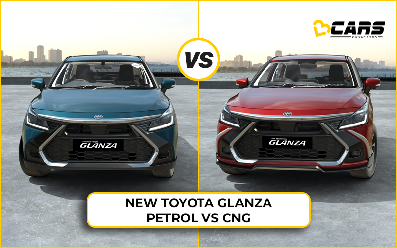 New Toyota Glanza Facelift Petrol and CNG Variants Compared