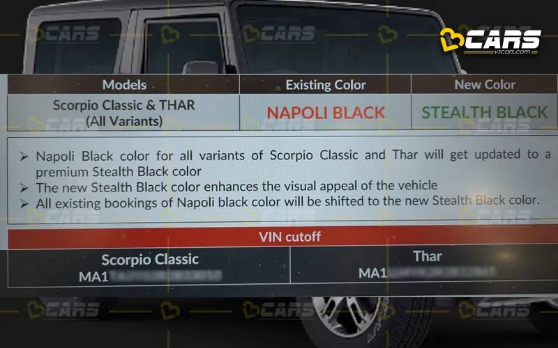 517449thar scorpio classic dark stealth black colour