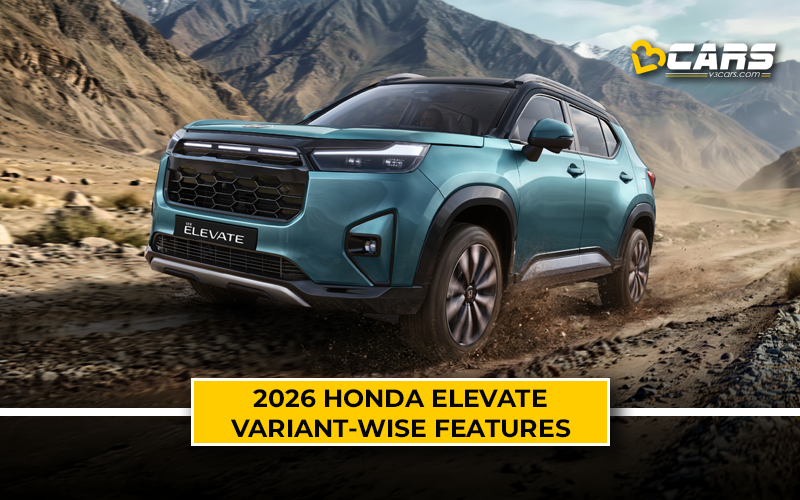 2026 Honda Elevate Facelift Variant-Wise Features: SV To ZX Black