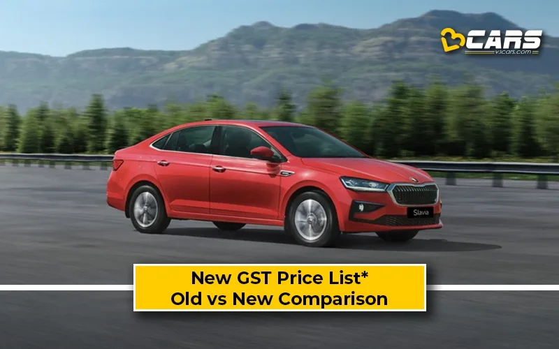 Skoda Slavia — New GST Rate List (Tentative; Sep 22)