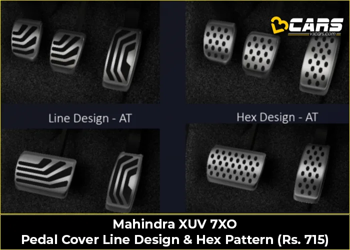 Mahindra XUV 7XO Pedal Cover Line Design & Hex Pattern (Rs. 715)