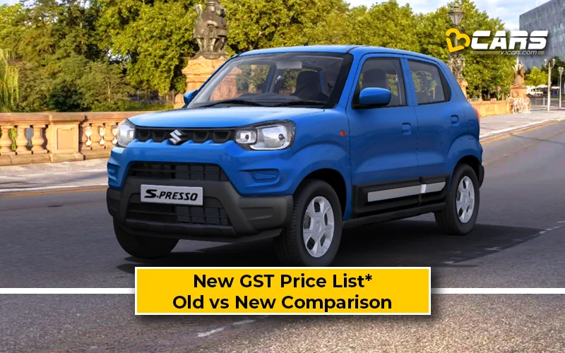 Maruti S-Presso — New GST Rate List