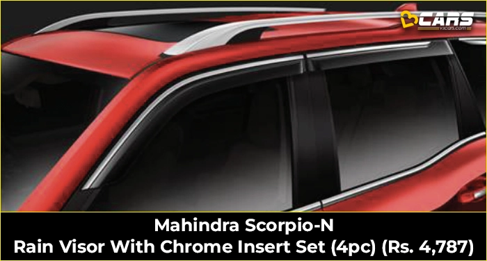 Mahindra Scorpio-N Rain Visor With Chrome Insert Set