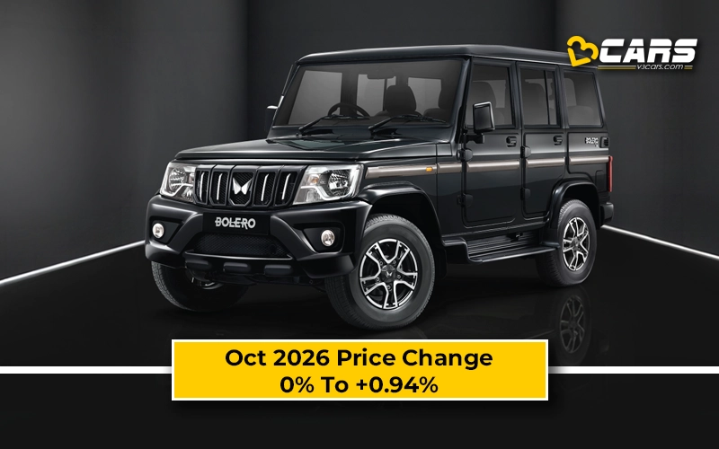 Mahindra Bolero 2026 Oct Price Change — Hiked By Up To 8k