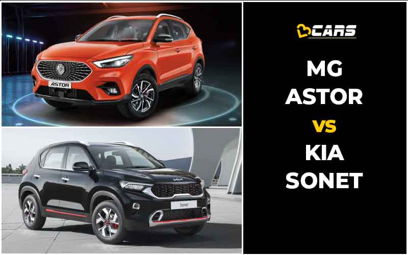 MG Astor Vs Kia Sonet