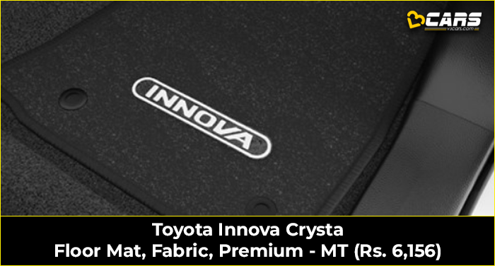 Toyota Innova Crysta Floor Mat, Fabric, Premium - MT (Rs. 6,156)