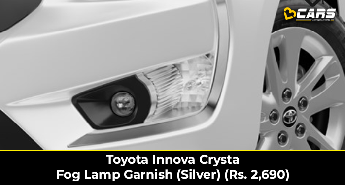 Toyota Innova Crysta Fog Lamp Garnish (Silver) (Rs. 2,690)