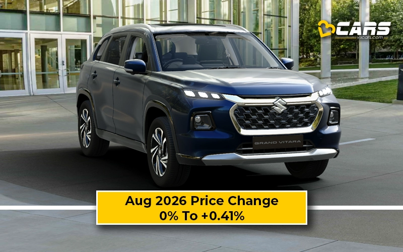 Maruti Suzuki Grand Vitara 2026 Aug Price Change — Hiked Up To 5k