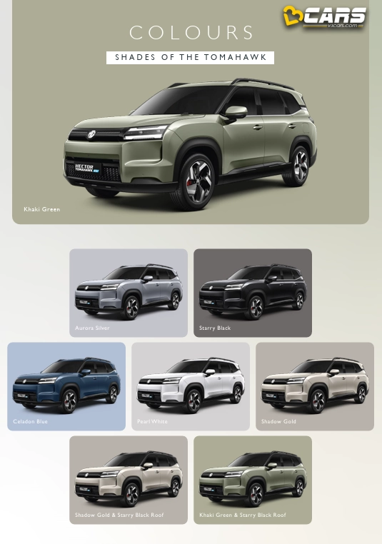 MG Hector Tomahawk EV Colour Options