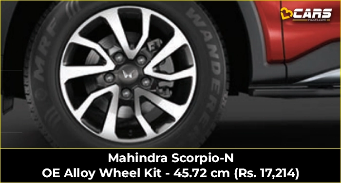 Mahindra Scorpio-N OE Alloy Wheel Kit - 45.72 cm