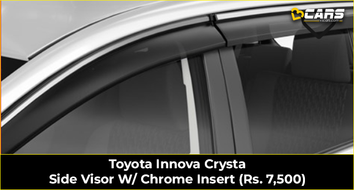 Toyota Innova Crysta Side Visor W/ Chrome Insert (Rs. 7,500)