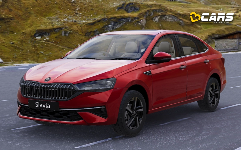 2026 Skoda Slavia Facelift Red Colour