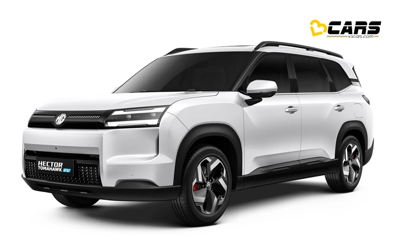 MG Hector Tomahawk EV White Colour