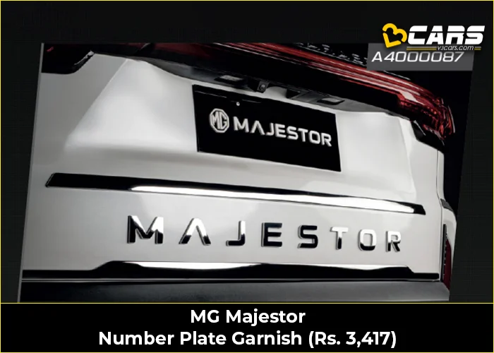 MG Majestor Number Plate Garnish