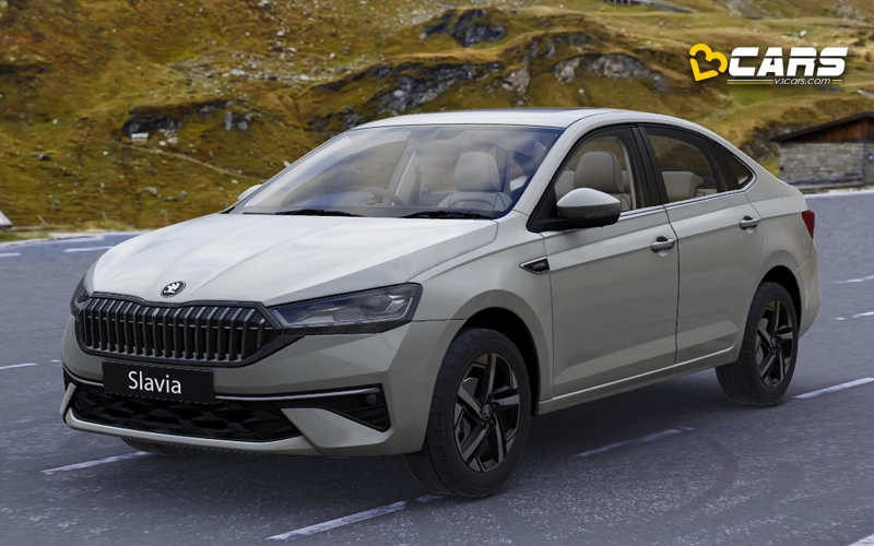 2026 Skoda Slavia Facelift Light Grey Colour