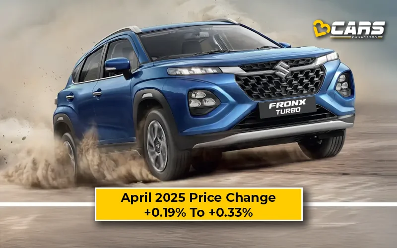 Maruti Fronx April 2025 Price Change — Hiked By Up To 2.5k
