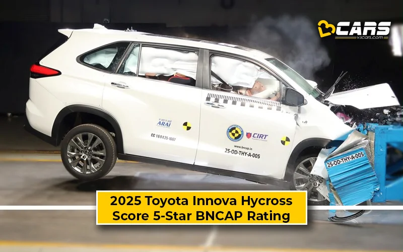 2025 Toyota Innova Hycross Scores 5-Star Rating In Bharat NCAP Tests
