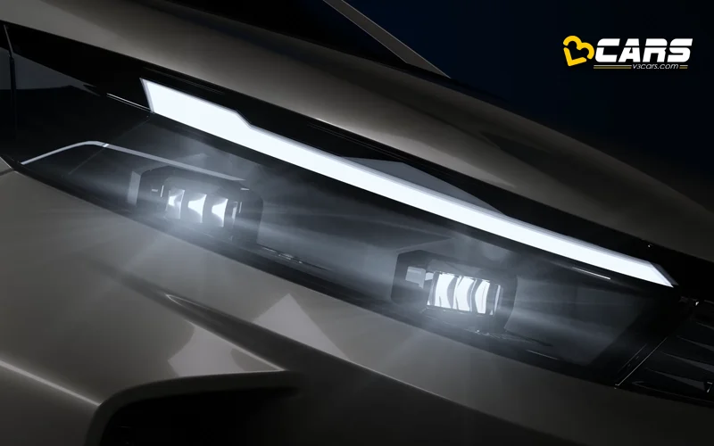 twin-pod LED headlights with eyebrow-like LED DRLs