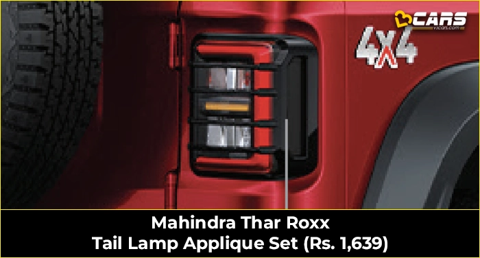 Mahindra Thar Roxx Tail Lamp Applique Set
